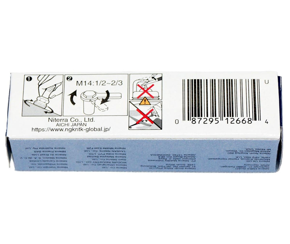 NGK Iridium IX spark plug BKR8EIX 2668 installed in engine view