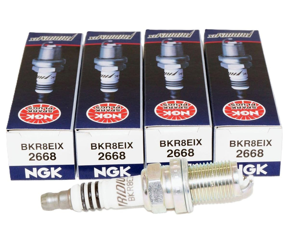 NGK Iridium IX spark plug BKR8EIX 2668 pack front view for OEM reliability