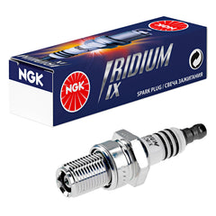 NGK Iridium IX spark plug with fine tip for reliable ignition and throttle response.