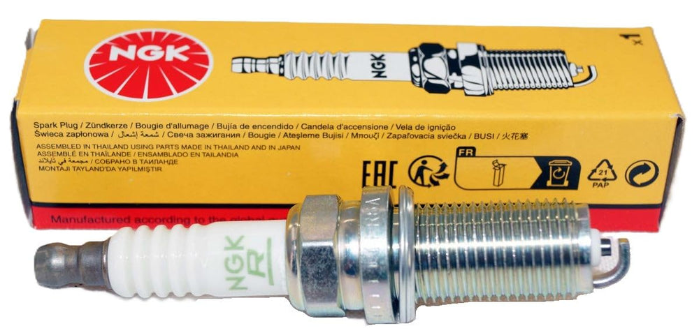 NGK LFR6A11 spark plug close-up shows durable electrode design for consistent performance.