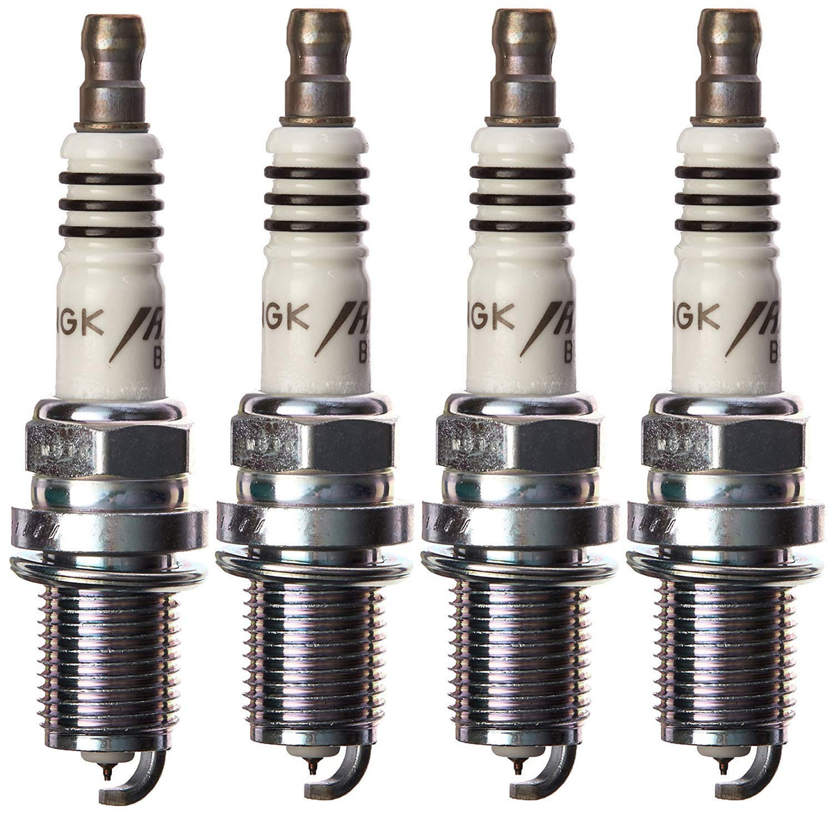NGK LKAR6AIX-11 Iridium IX spark plug tip closeup showing the fine Iridium tip for precise ignition and durability.