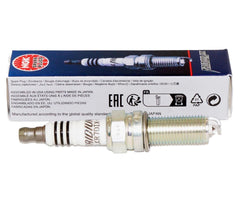 NGK LKR7DIX-11S spark plug side view highlighting tapered ground electrode for reduced quenching.