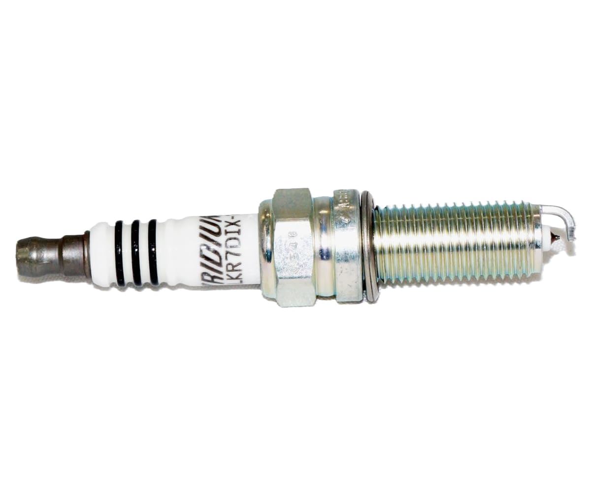 NGK LKR7DIX-11S Iridium IX spark plug tip detail emphasizing laser-welded 0.6 mm Iridium tip.