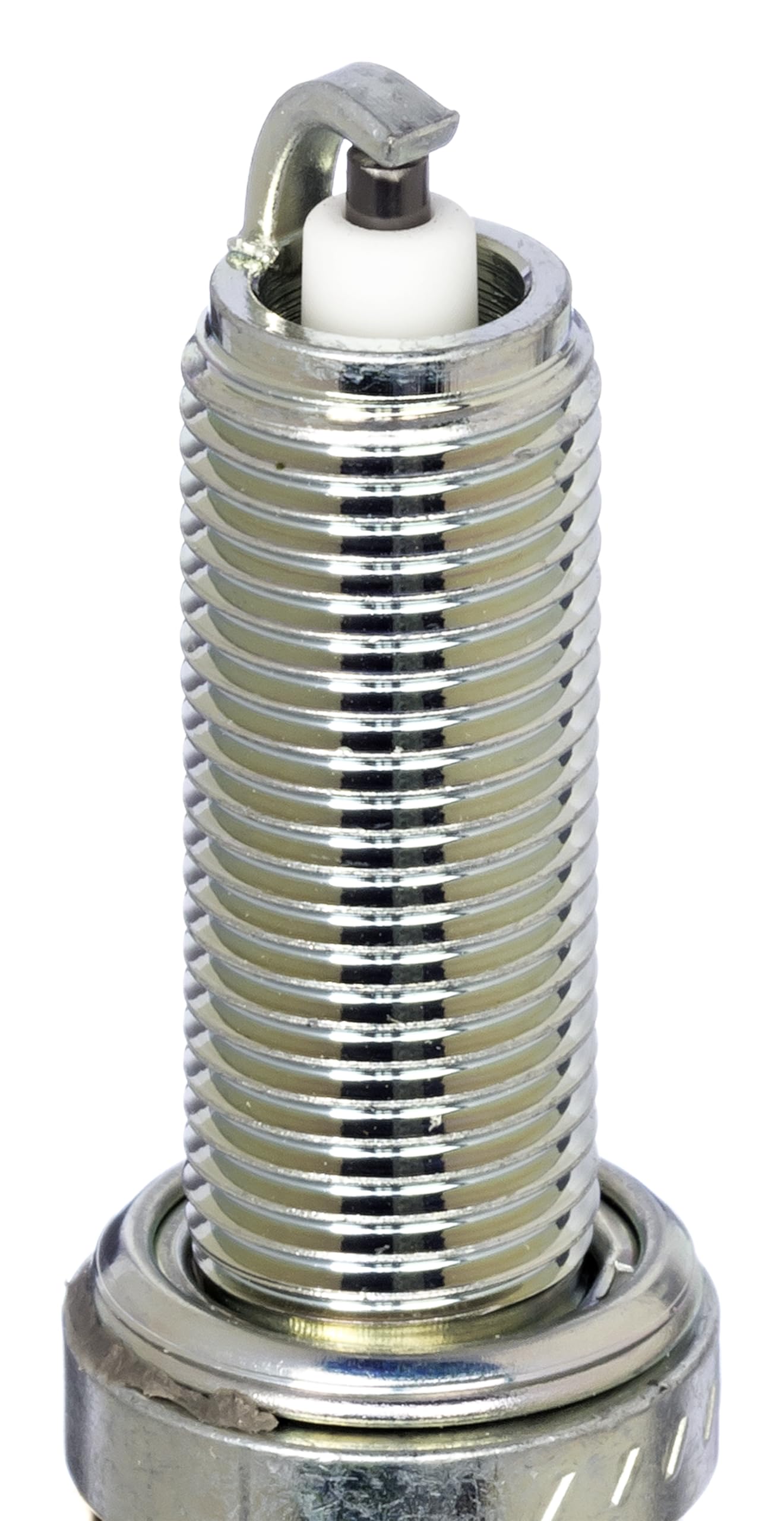 NGK LMAR8C-9 spark plug insulation detail highlighting alumina silicate core.