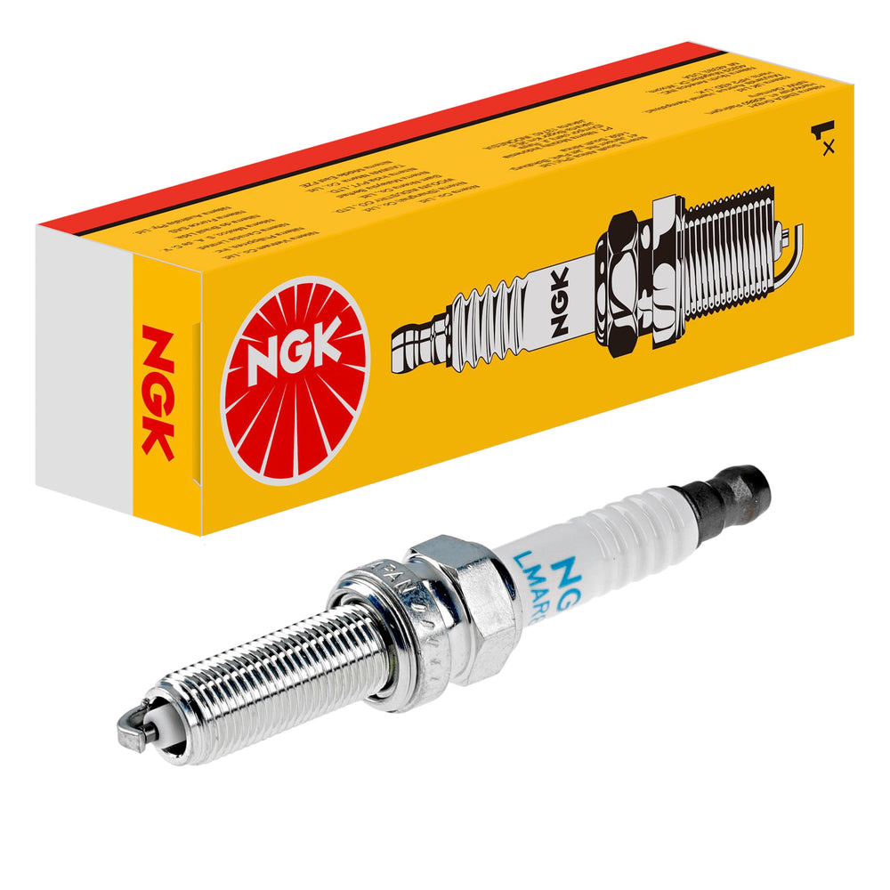 NGK LMAR8C-9 spark plug side view showing robust body for reliable ignition.