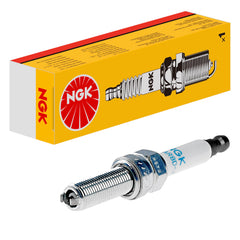 NGK LMAR8D-J spark plug closeup highlighting copper core and sealing design for durability.