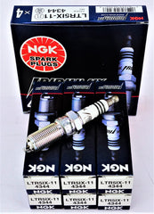 NGK LTR5IX-11 iridium spark plug closeup with fine-wire center electrode.