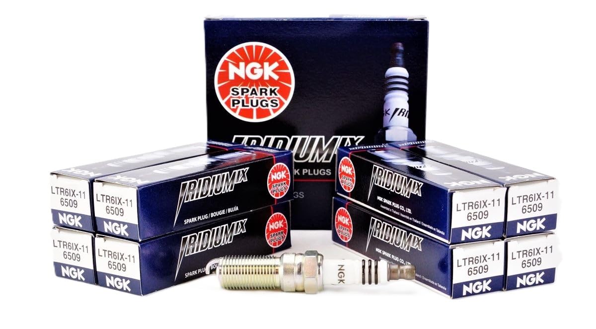 NGK LTR6IX-11 spark plug top view for precise installation and inspection