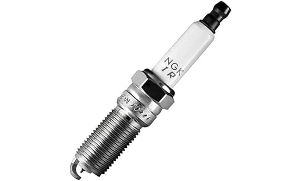 NGK LZFR5CI-11 laser iridium spark plug close-up for durable ignition and longevity.