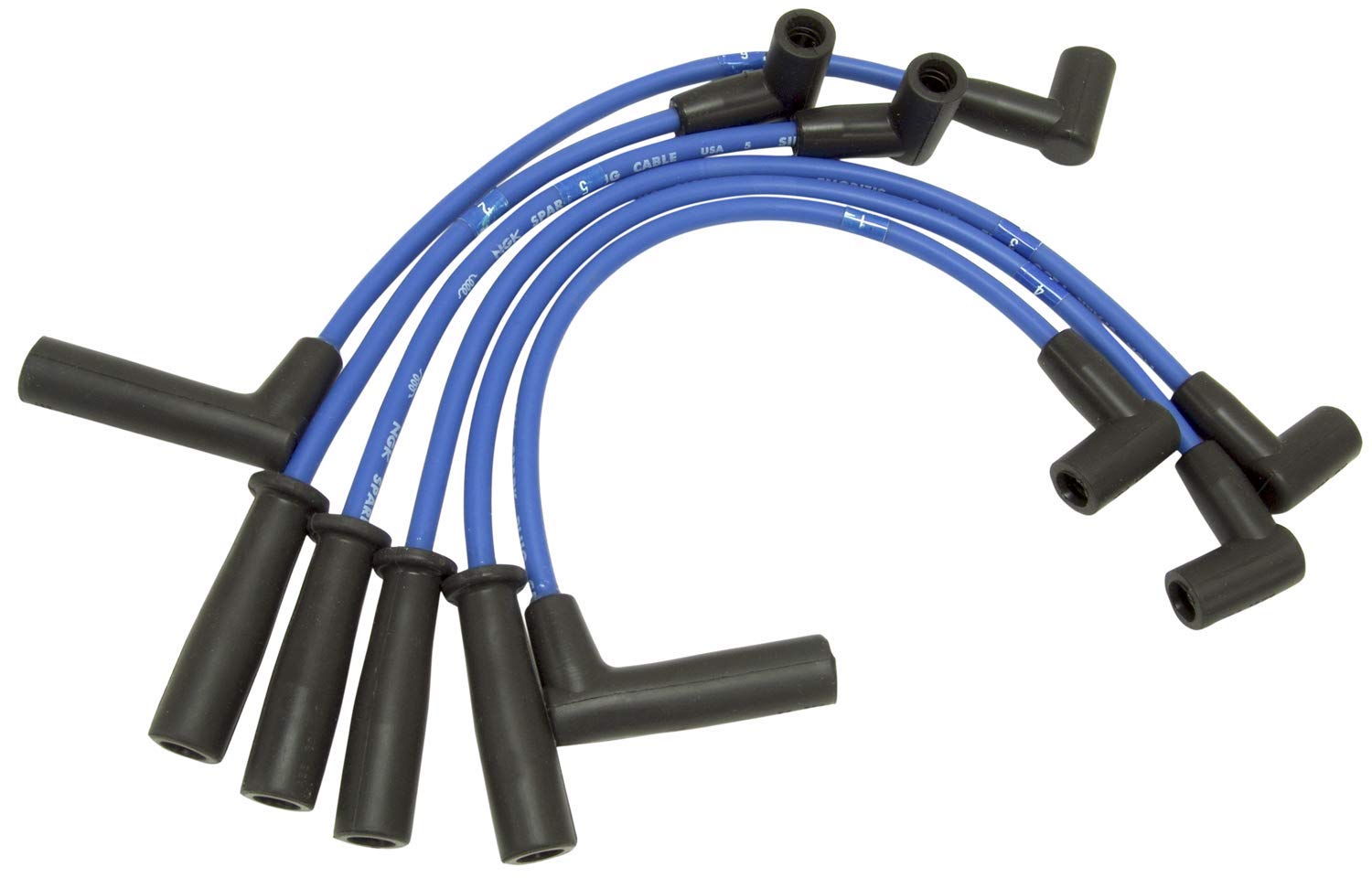 NGK RC-CRX026 spark plug wire set front view with color coded leads for easy installation