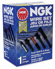 NGK RC-TX99A wire set terminal end highlighting corrosion-resistant connection for vibration resistance.