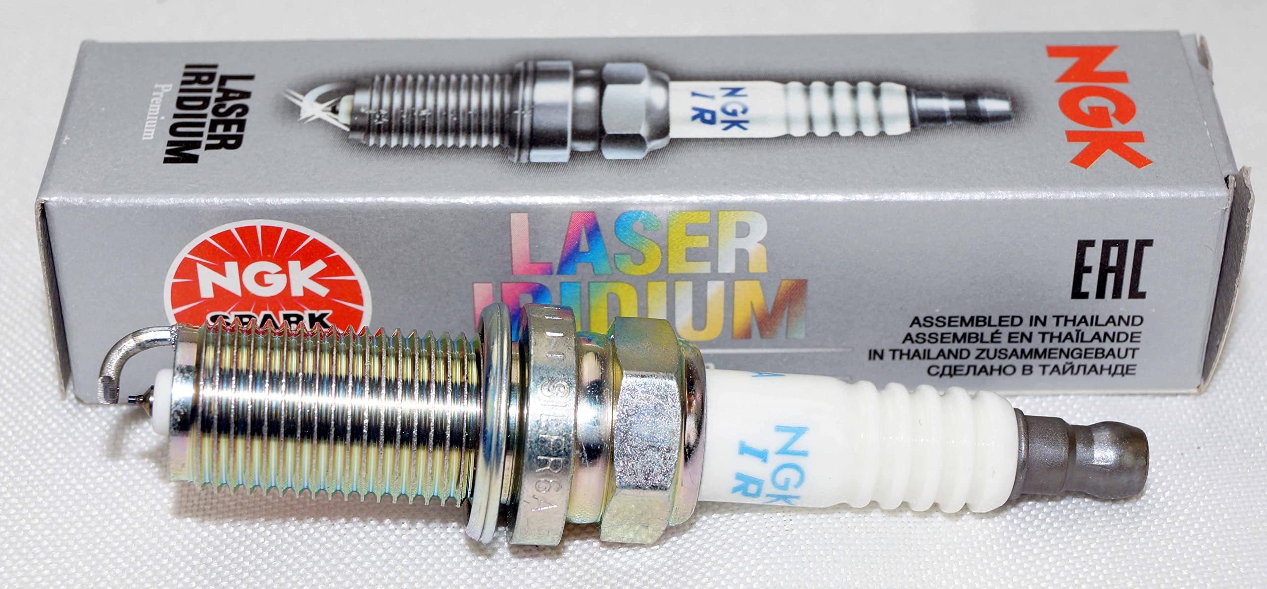 NGK laser iridium tip close-up highlighting durability potential