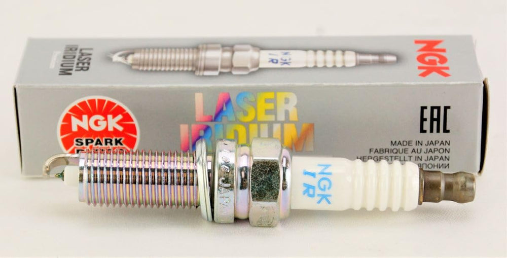 Close-up of NGK laser tip on SILZKR7B11 spark plug.
