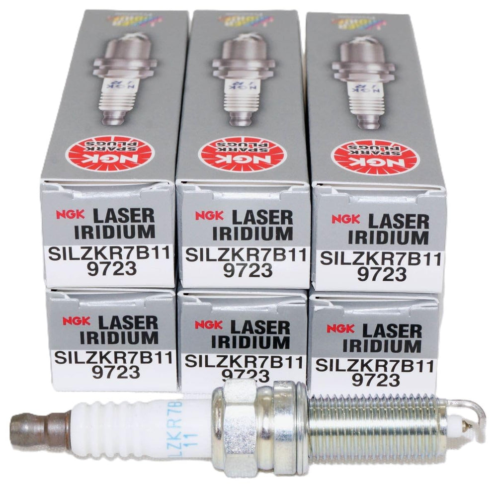 NGK SILZKR7B11 six-pack spark plugs for reliable starts and smooth engine operation.