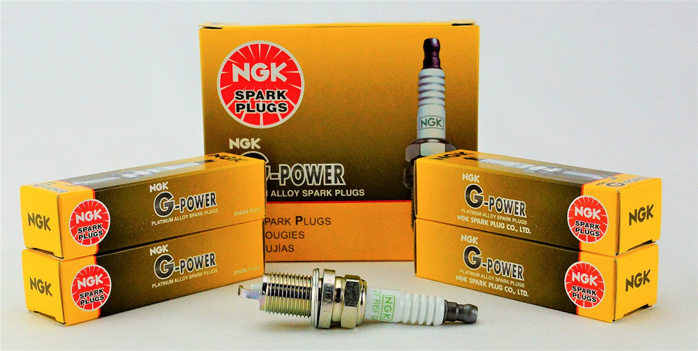 NGK 7100 ZFR6FGP spark plug hero image with genuine packaging and ready-to-install design