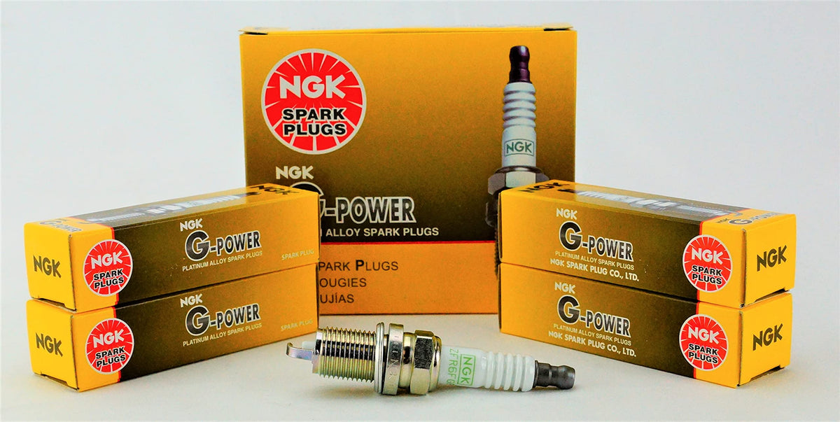 NGK 7100 ZFR6FGP spark plug hero image with genuine packaging and ready-to-install design