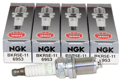 NGK BKR5E-11 spark plug front view shows OEM-grade design for reliable ignition.
