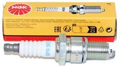 NGK BPR9ES spark plug close-up showing copper core