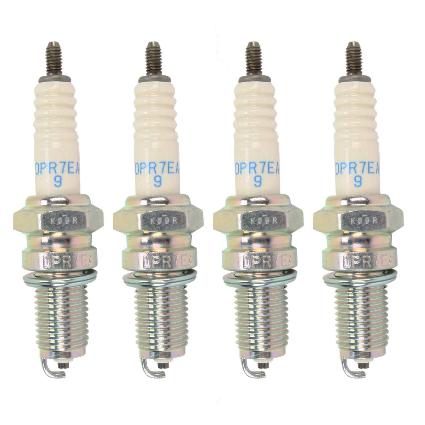 NGK DPR7EA-9 spark plug side view shows durable electrode design and wear resistance