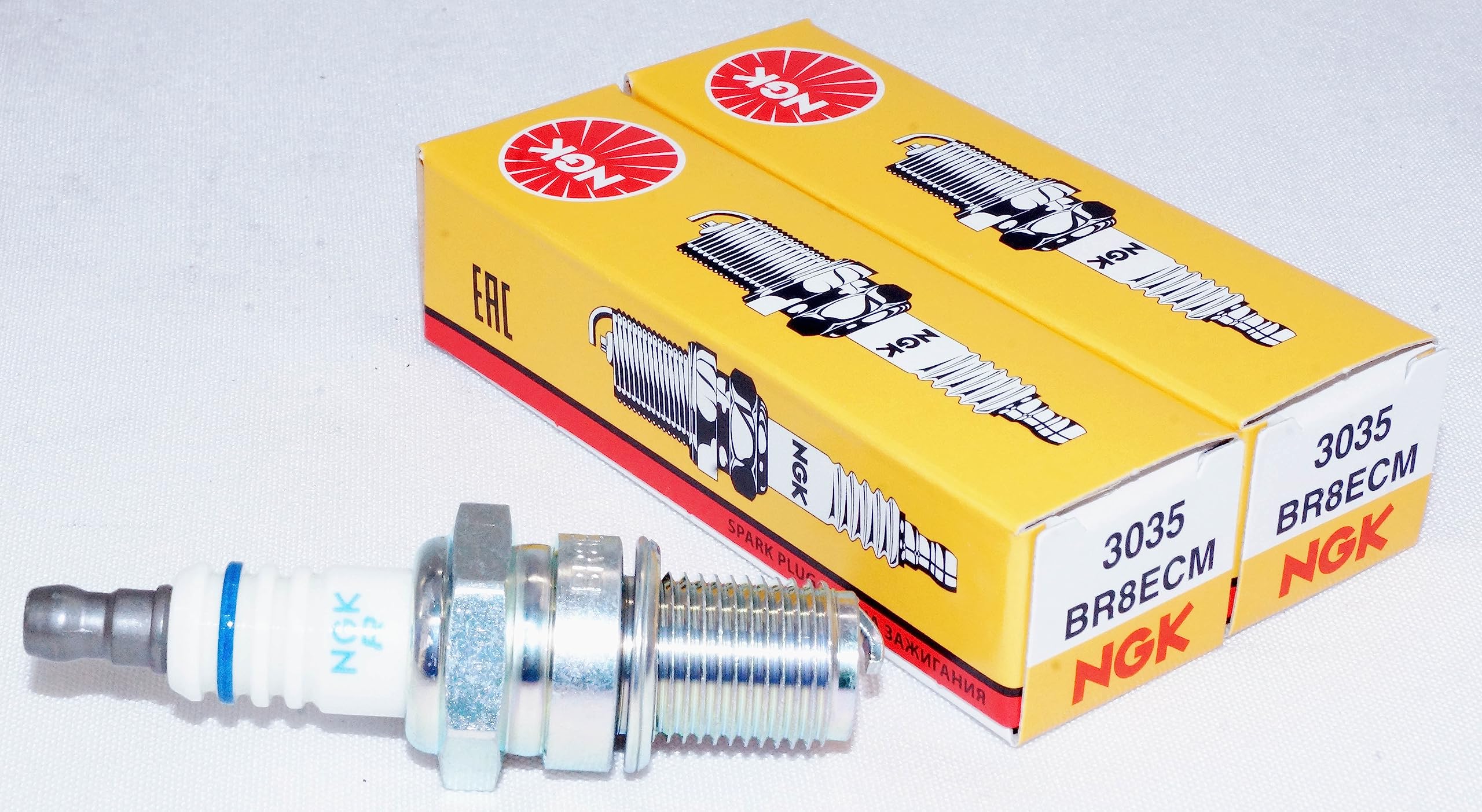 NGK spark plug set two-pack for direct installation and reliable ignition.