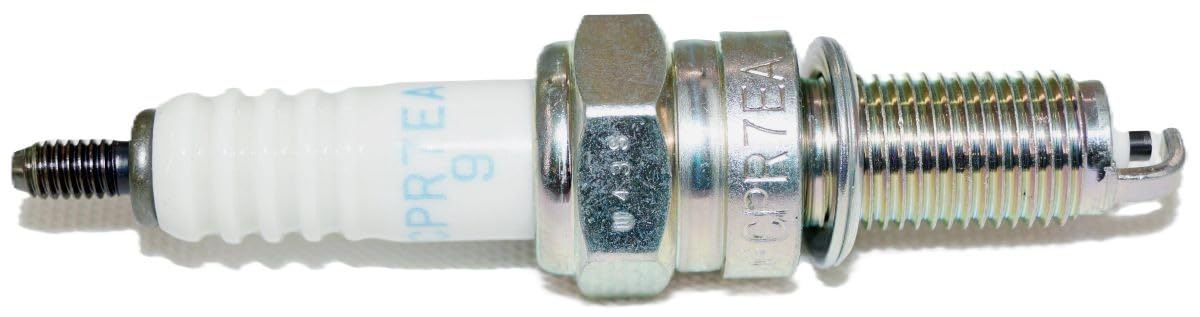 Detail of NGK ceramic insulator on CPR7EA-9 plug