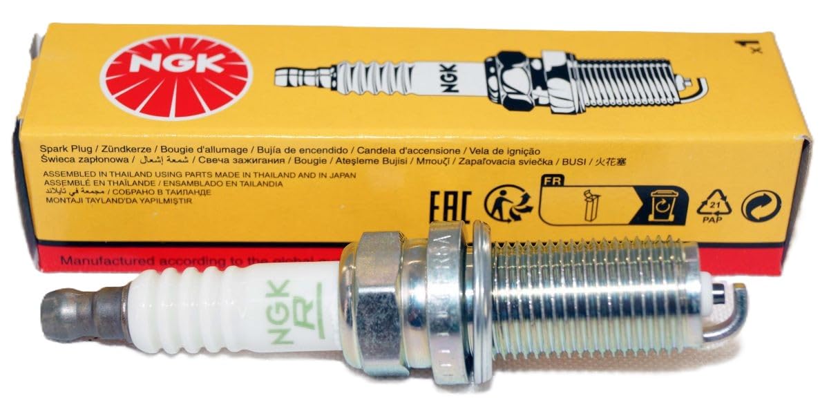 NGK V-Power 3672 spark plugs boxed eight-pack for quick setup.