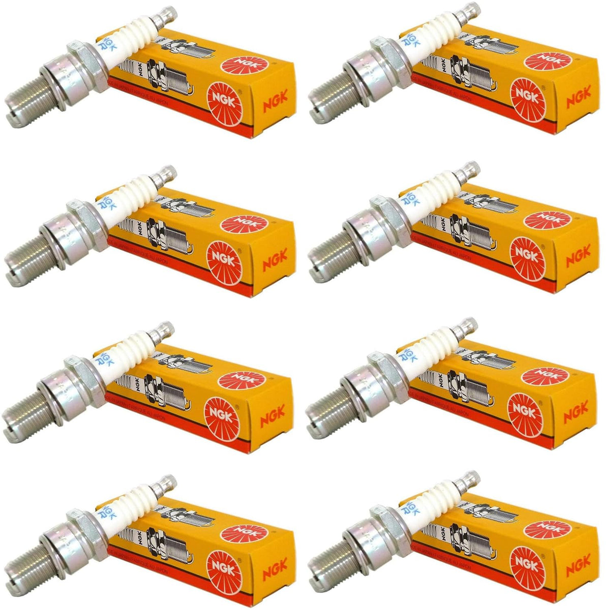 NGK V-Power UR5 spark plugs set of eight for reliable ignition