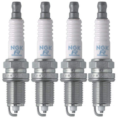 NGK ZFR5F-11 spark plug close-up shows V-Power design for easier ignition and smoother combustion.