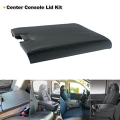 NHILES center console lid with latch black finish close-up highlighting the durable texture.