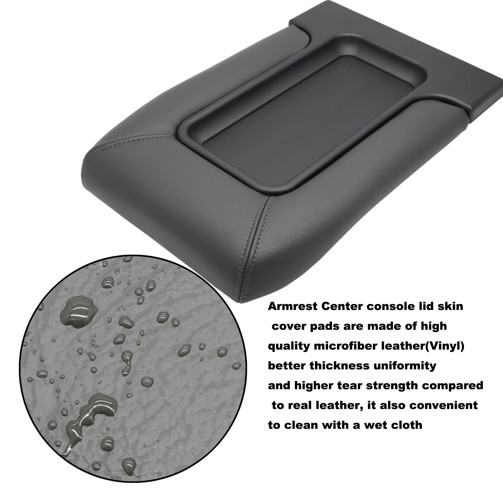 NHILES dark-gray center console lid blends with factory interiors.