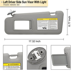 NHILES left driver visor installs easily with factory mounting points.
