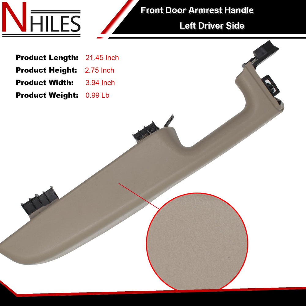 Driver-side NHILES armrest installed on a Chevy Tahoe.