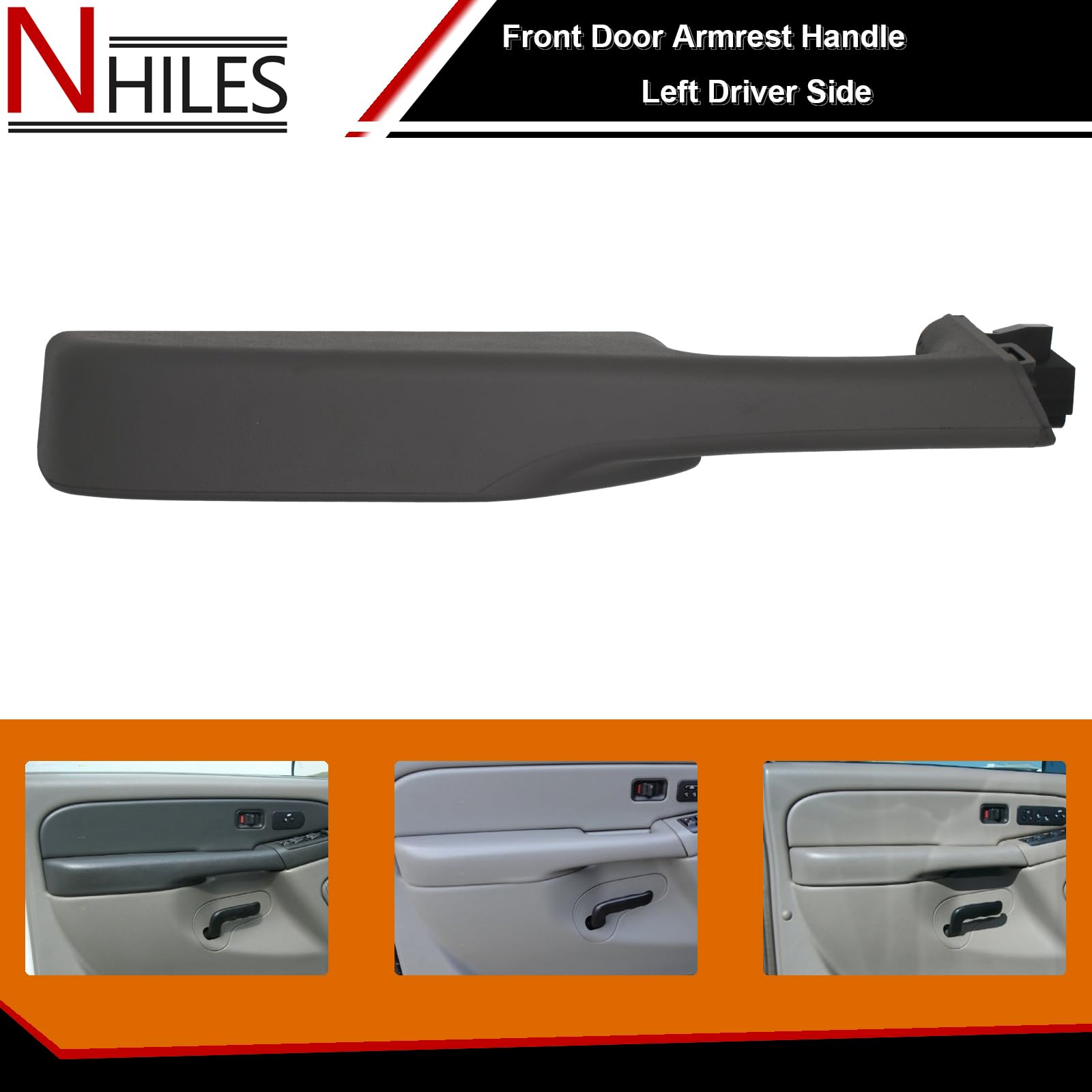 NHILES front door armrest driver-side handle for Tahoe, enhances grip and interior look.