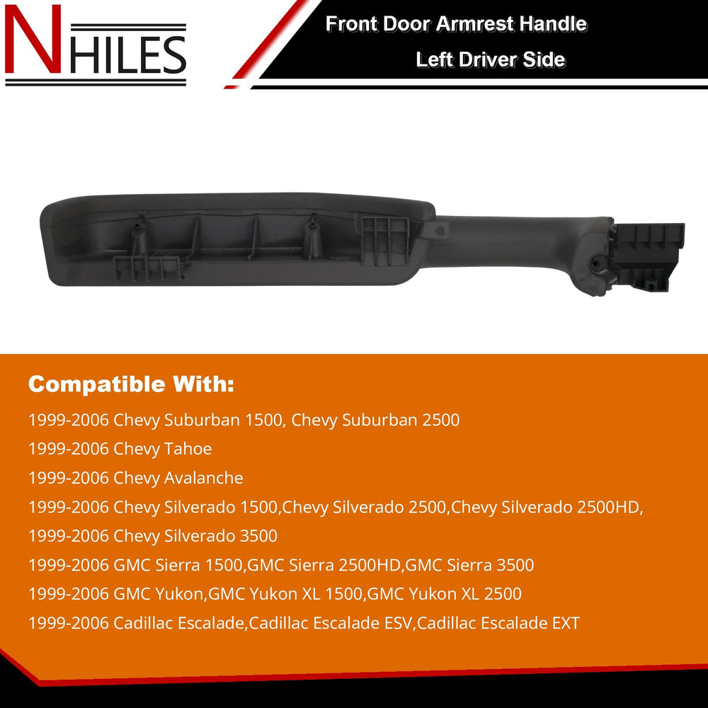 NHILES front door armrest for passenger, dark gray, enhanced comfort and control.