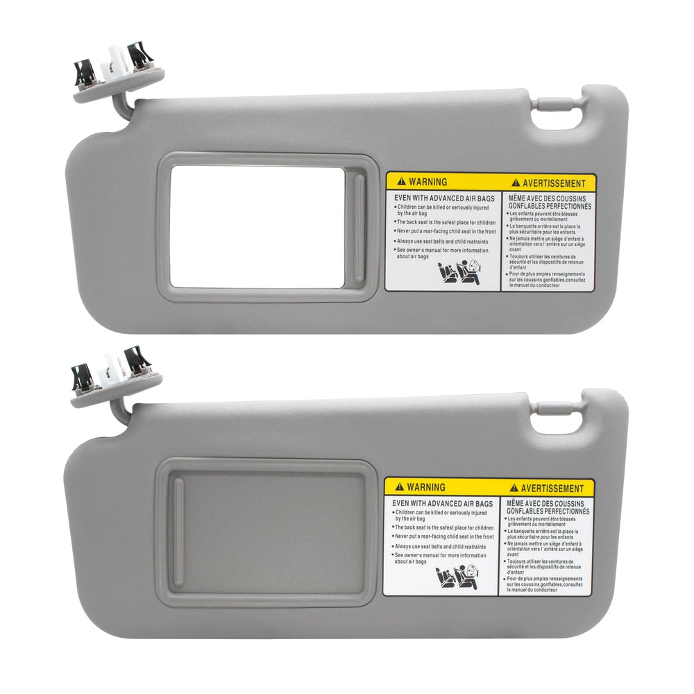 NHILES gray sun visor close-up highlighting color match with RAV4 interior.