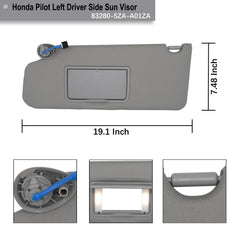 NHILES left driver-side visor fits 2009-2015 Honda Pilot models.