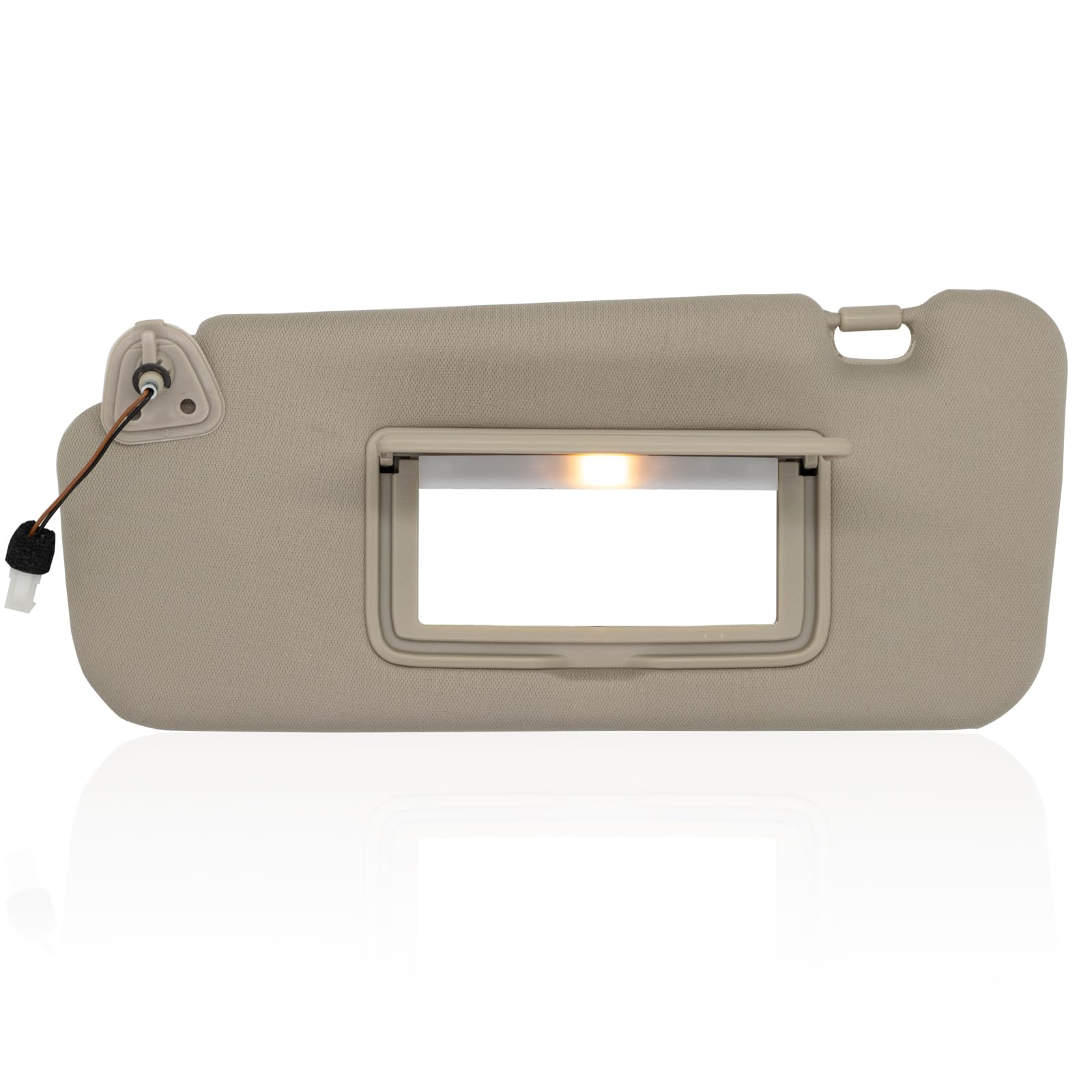 NHILES left driver side sun visor for Nissan Murano 2009-2014 in beige, enhances cabin comfort.
