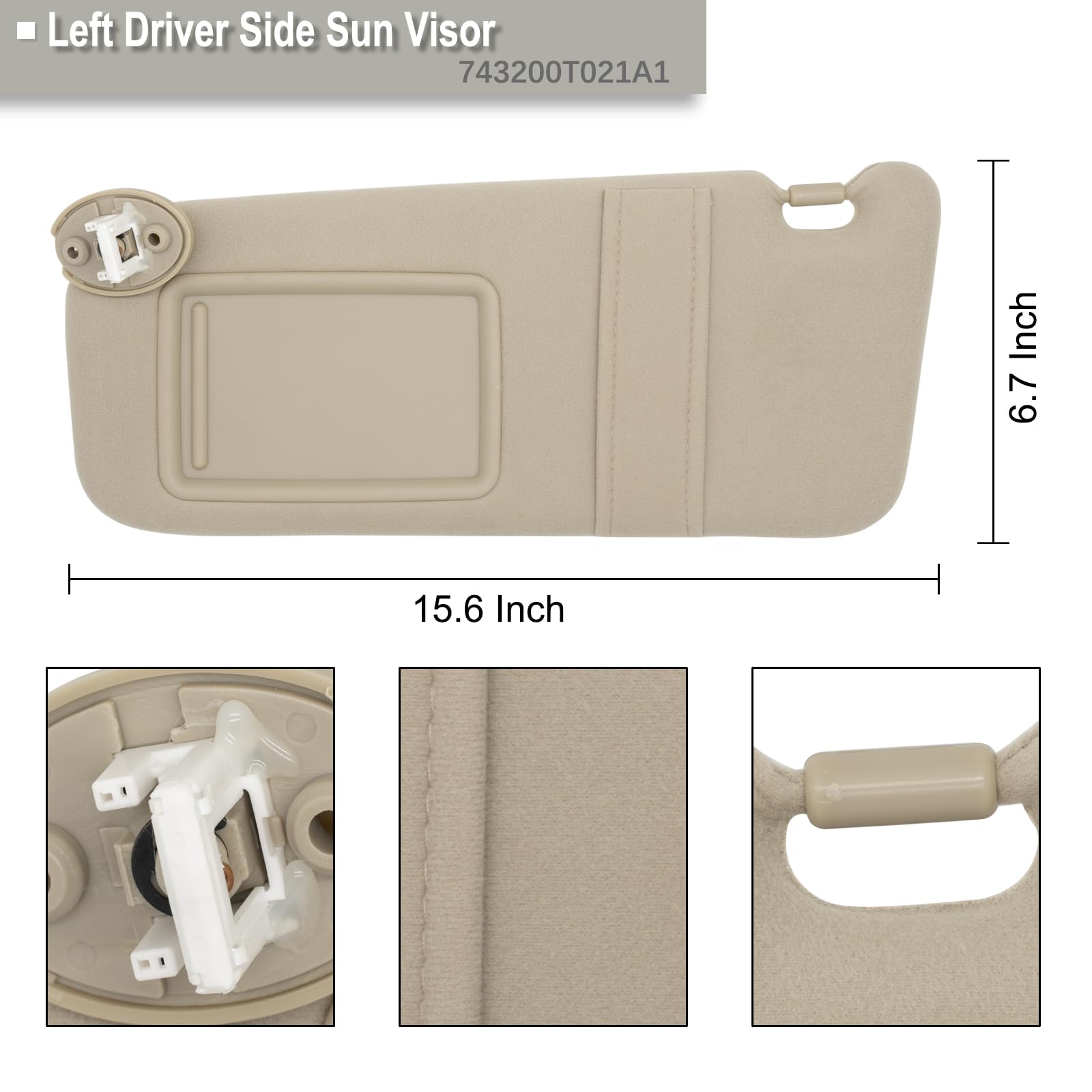 NHILES Venza compatibility for 2009–2016 beige sun visor with easy fit.