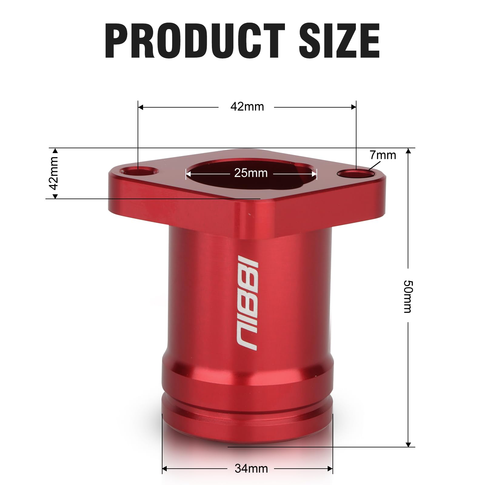 NIBBI Coleman intake manifold red side view highlighting compact form