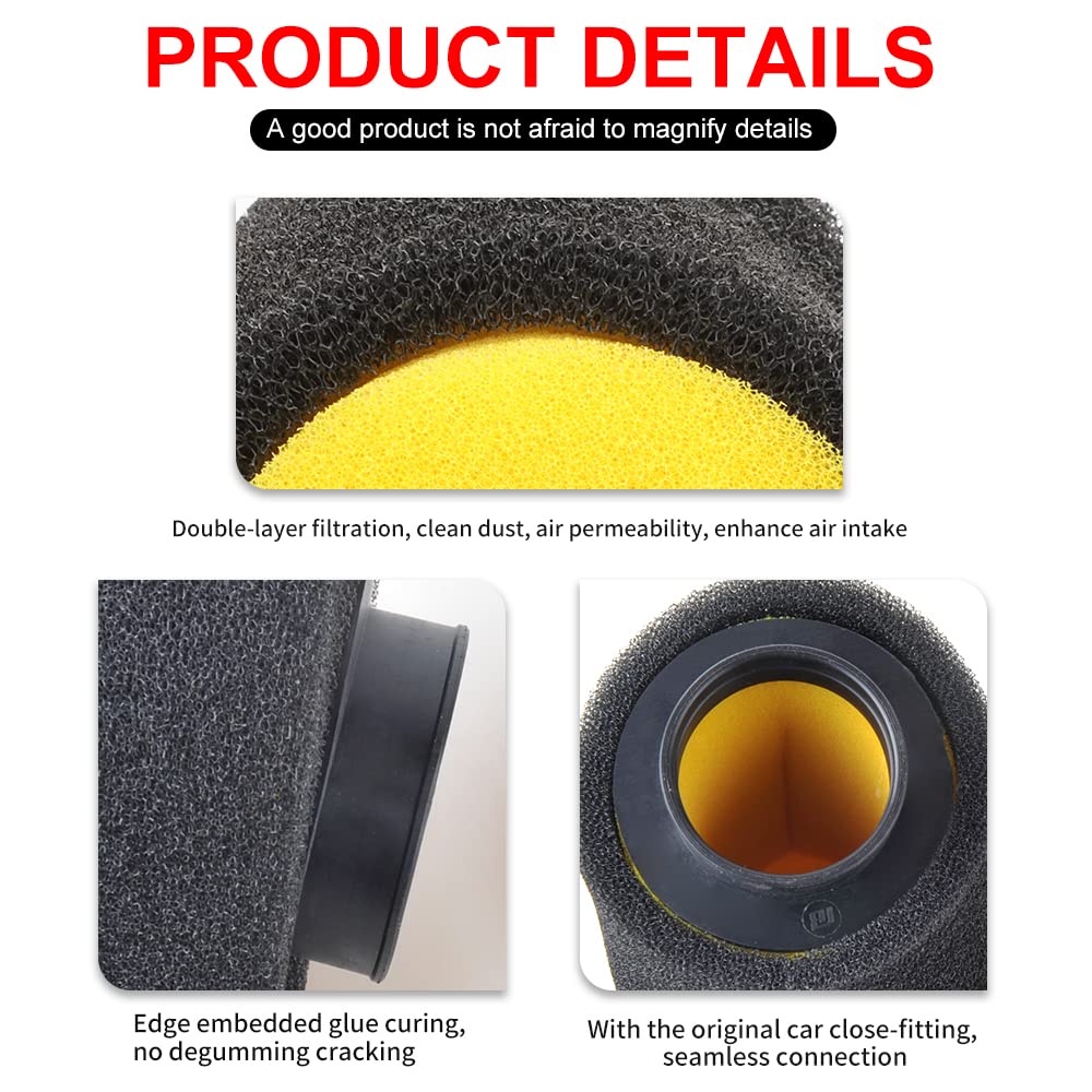 Nibbi foam air filter improves throttle response with better airflow.