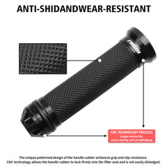 NIBBI soft rubber grip texture enhances comfort during long rides.