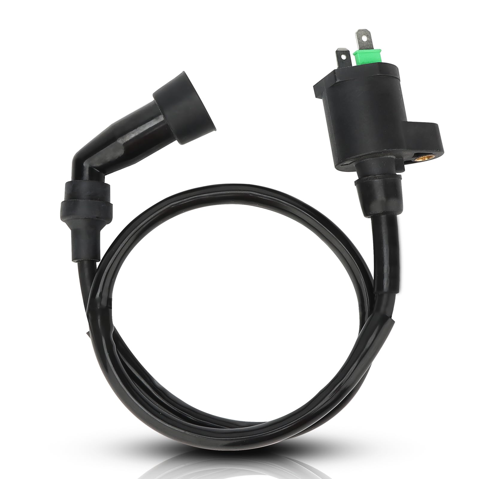 NIBBI ignition coil exterior demonstrates rugged build for durable scooter performance.