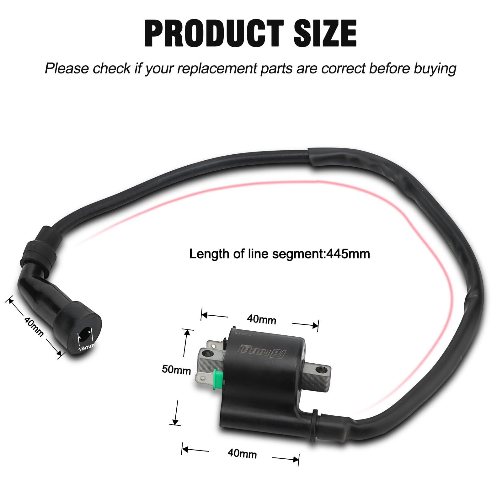 Nibbi ignition coil installed on CG125 for reliable spark delivery.