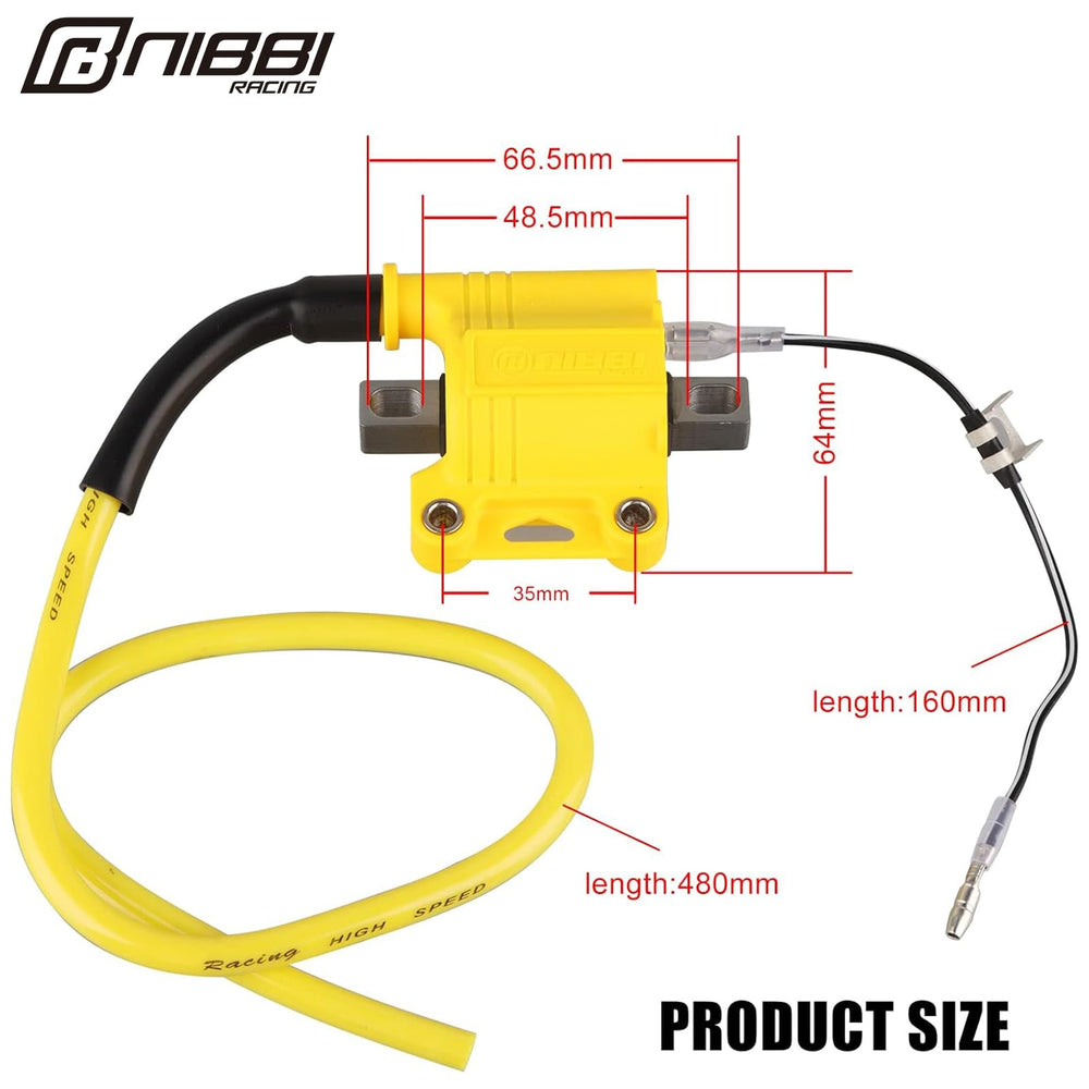 NIBBI ignition coil universal close-up insulation highlights heat resistance.