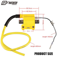 NIBBI ignition coil universal close-up insulation highlights heat resistance.