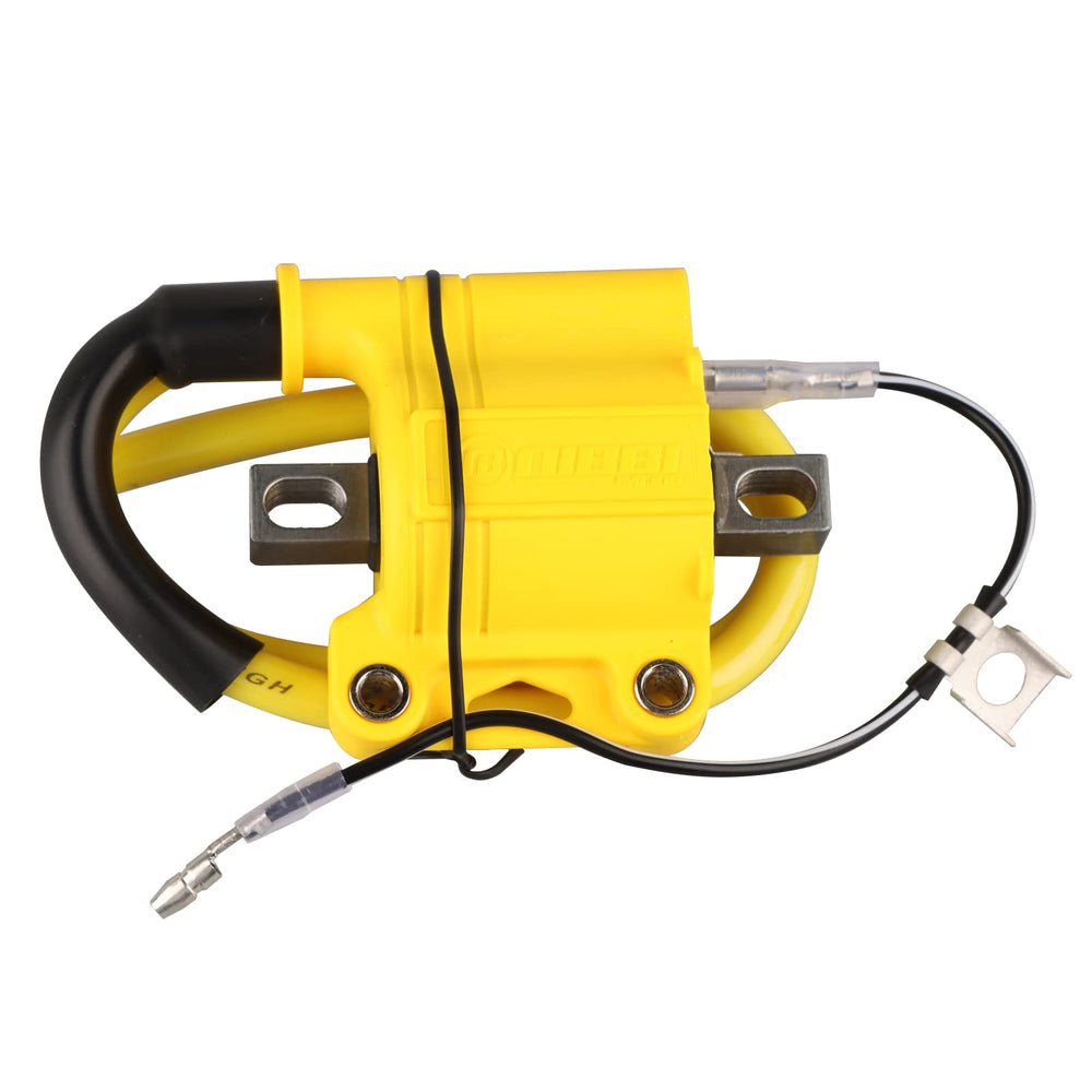 NIBBI ignition coil universal side view for 6V/12V/24V engines with rugged reliability.