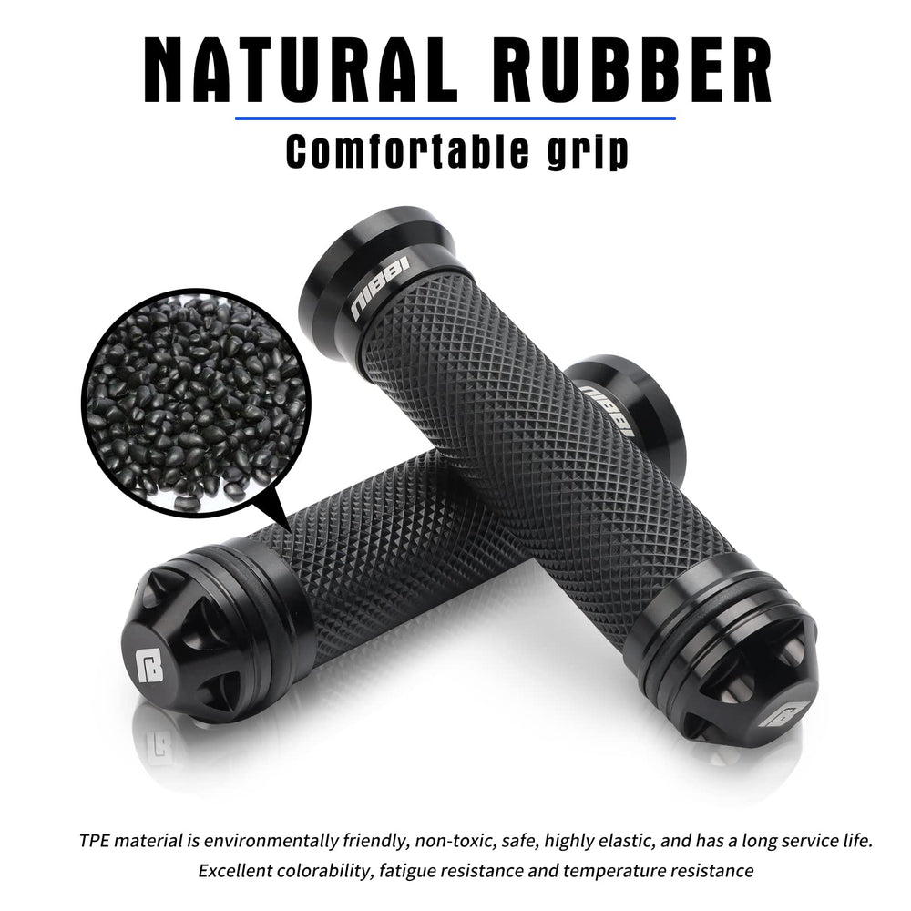 NIBBI left side grip fits 7/8 inch handlebars for compatibility.