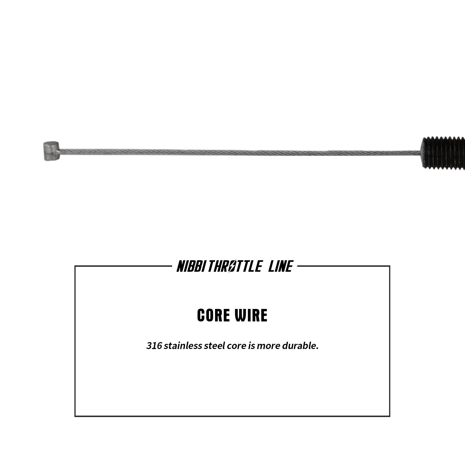 Nibbi throttle cable in use on dirt bike demonstrating responsive throttle