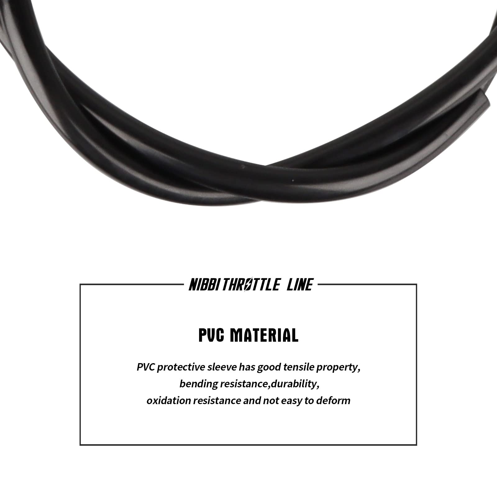 Nibbi throttle cable ready for dirt bike installation in workshop
