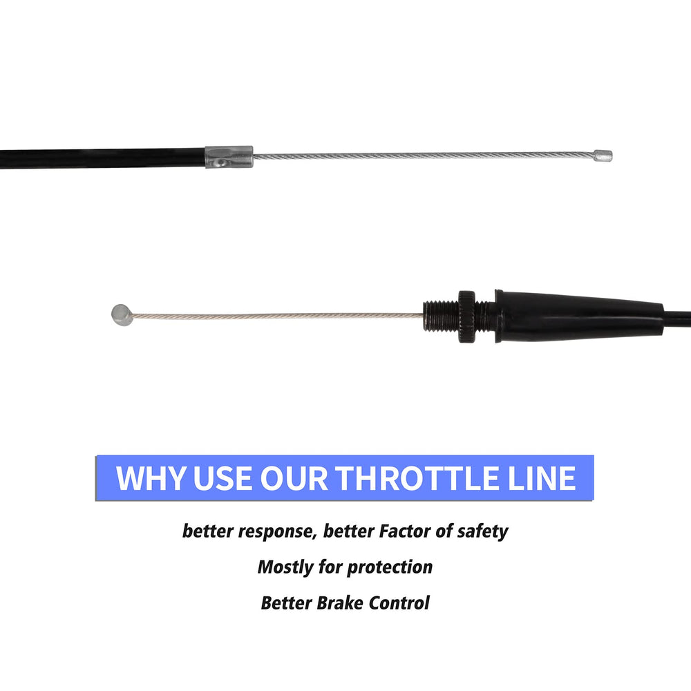 Nibbi throttle cable universal-fit diagram communicates broad compatibility